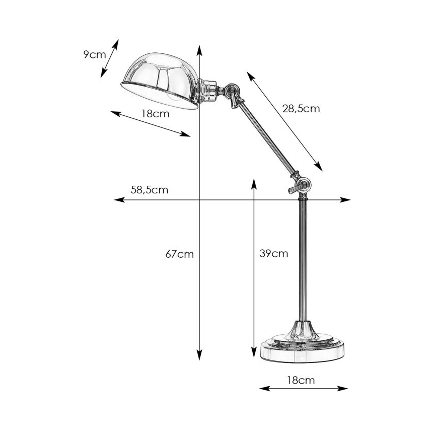 Markslöjd 108584 - Stolní lampa PORTLAND 1xE27/40W/230V černá