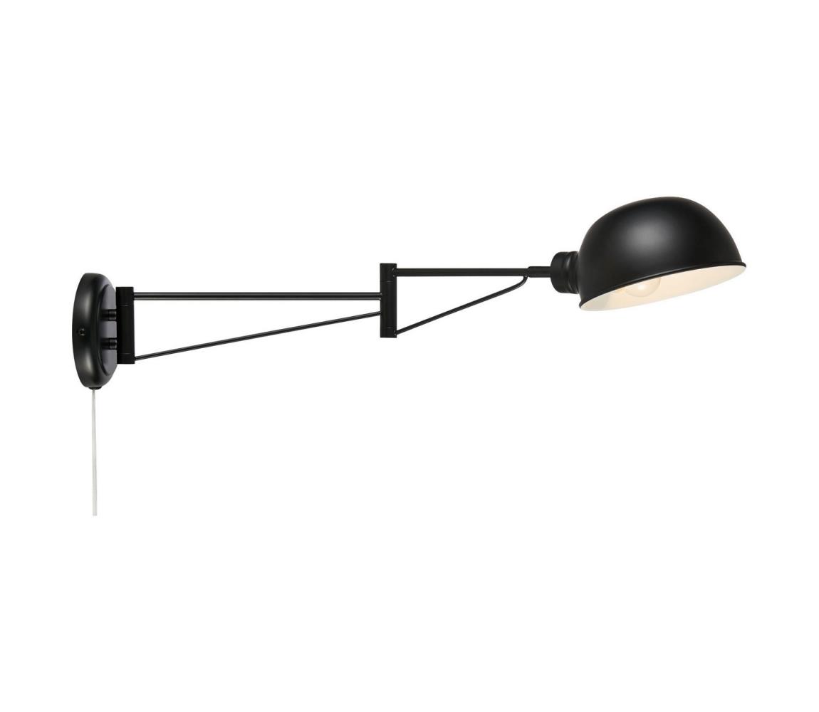 Markslöjd Markslöjd 108587 - Nástěnná lampa PORTLAND 1xE27/40W/230V černá ML1266