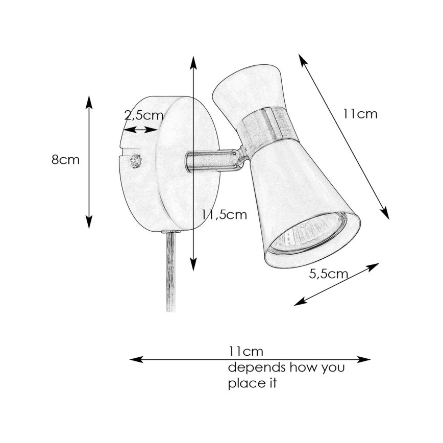 Markslöjd 108627- Nástěnné bodové svítidlo FOLIE 1xGU10/7W/230V bílá/matný chrom
