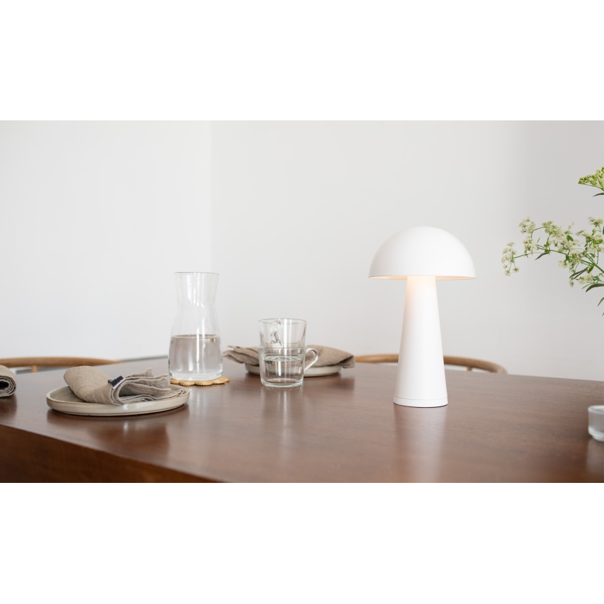 Markslöjd 108656 - LED Stmívatelná nabíjecí lampa FUNGI LED/1,5W/5V IP44 bílá