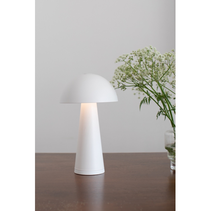 Markslöjd 108656 - LED Stmívatelná nabíjecí lampa FUNGI LED/1,5W/5V IP44 bílá
