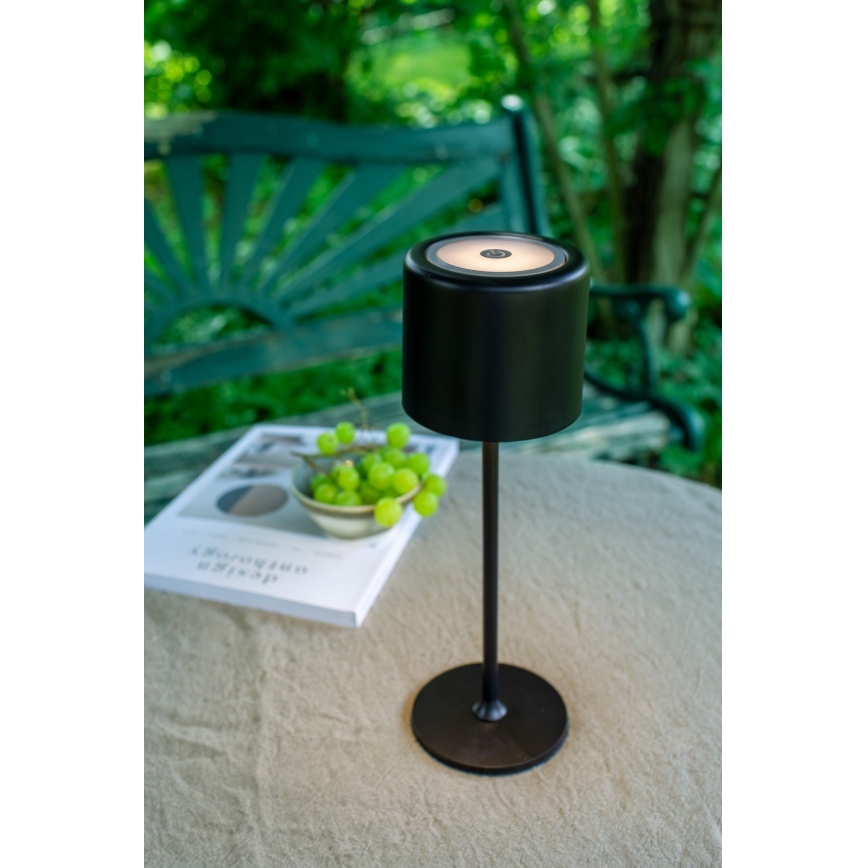 Markslöjd 108657 - LED Stmívatelná nabíjecí stolní lampa FILO LED/2W/5V IP44 30 cm černá