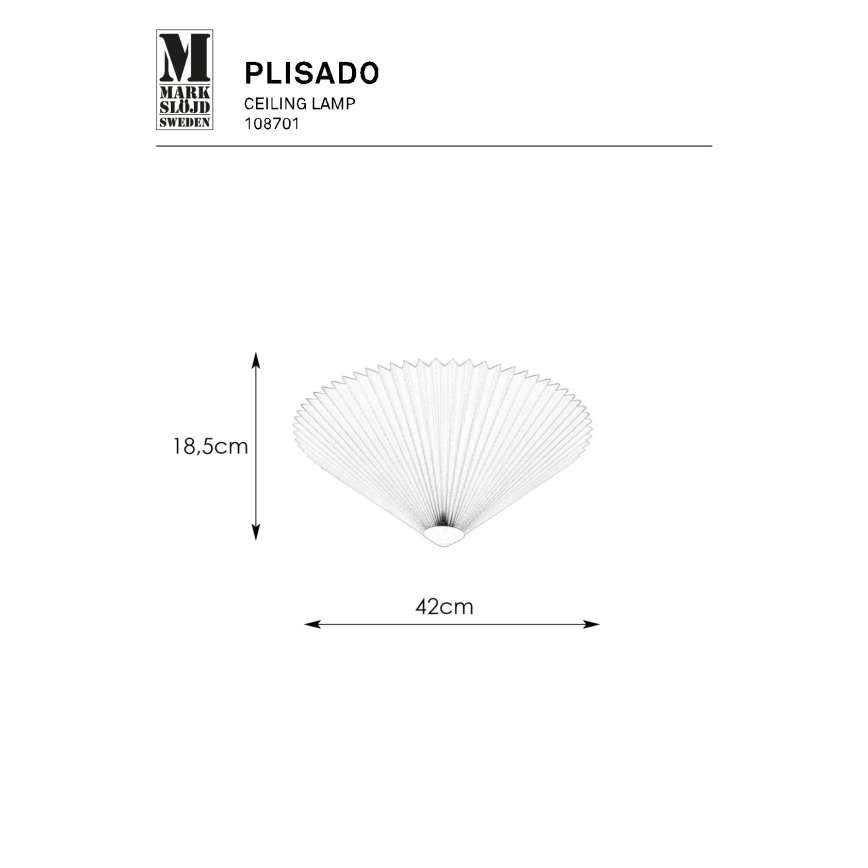 Markslöjd 108701 - Stropní svítidlo PLISADO 3xE14/40W/230V pr. 42 cm bílá