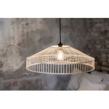 Markslöjd 108783 - Lustr na lanku TAPA 1xE27/40W/230V béžová/bambus