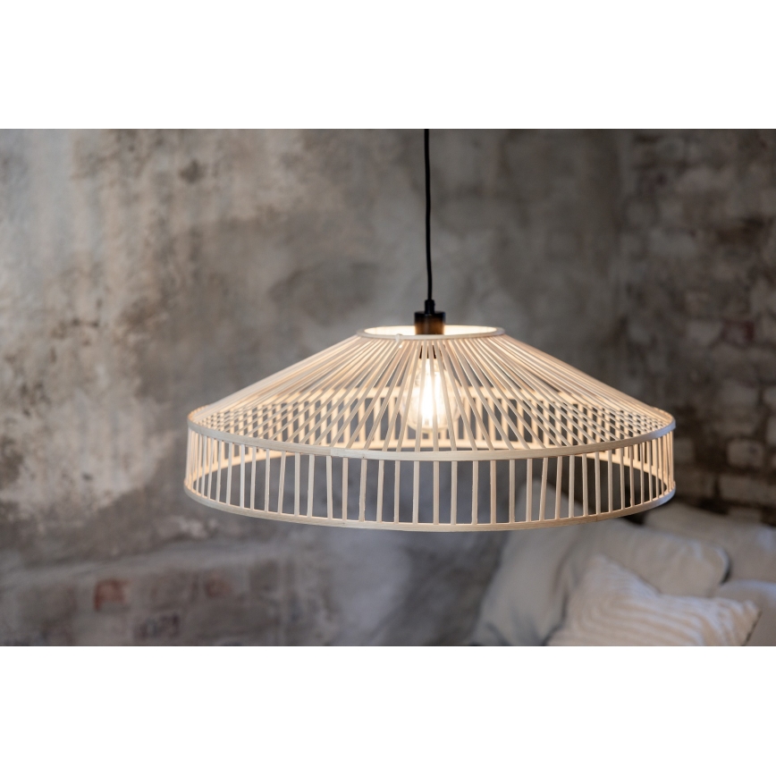Markslöjd 108783 - Lustr na lanku TAPA 1xE27/40W/230V béžová/bambus