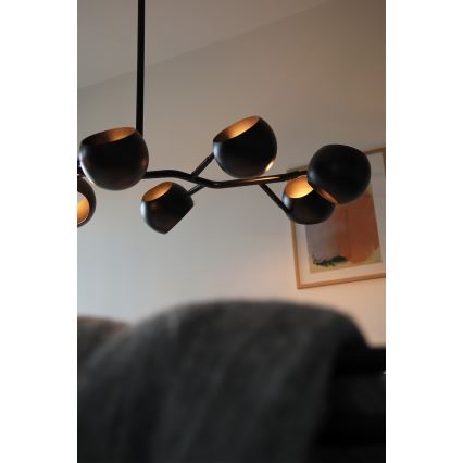 Markslöjd 108852 - Lustr na tyči EDGAR 8xE14/40W/230V černá