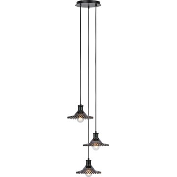 Markslöjd 108853 - Lustr na lanku NOVIA 3xE27/40W/230V černá/kouřová