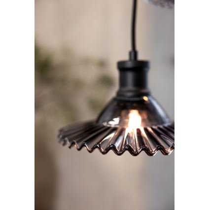 Markslöjd 108853 - Lustr na lanku NOVIA 3xE27/40W/230V černá/kouřová