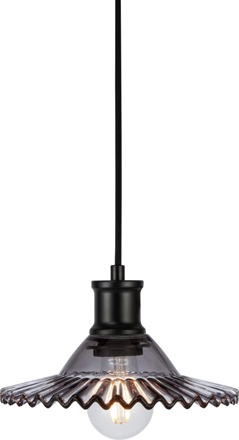 Markslöjd 108854 - Lustr na lanku NOVIA 1xE27/40W/230V černá/kouřová