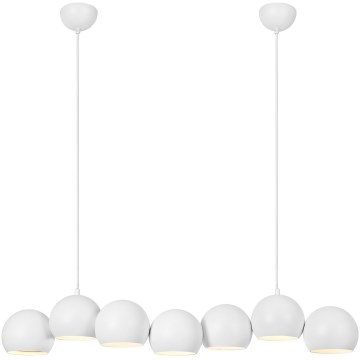 Markslöjd 108859 - Lustr na lanku CUPOLO 7xE14/40W/230V bílá
