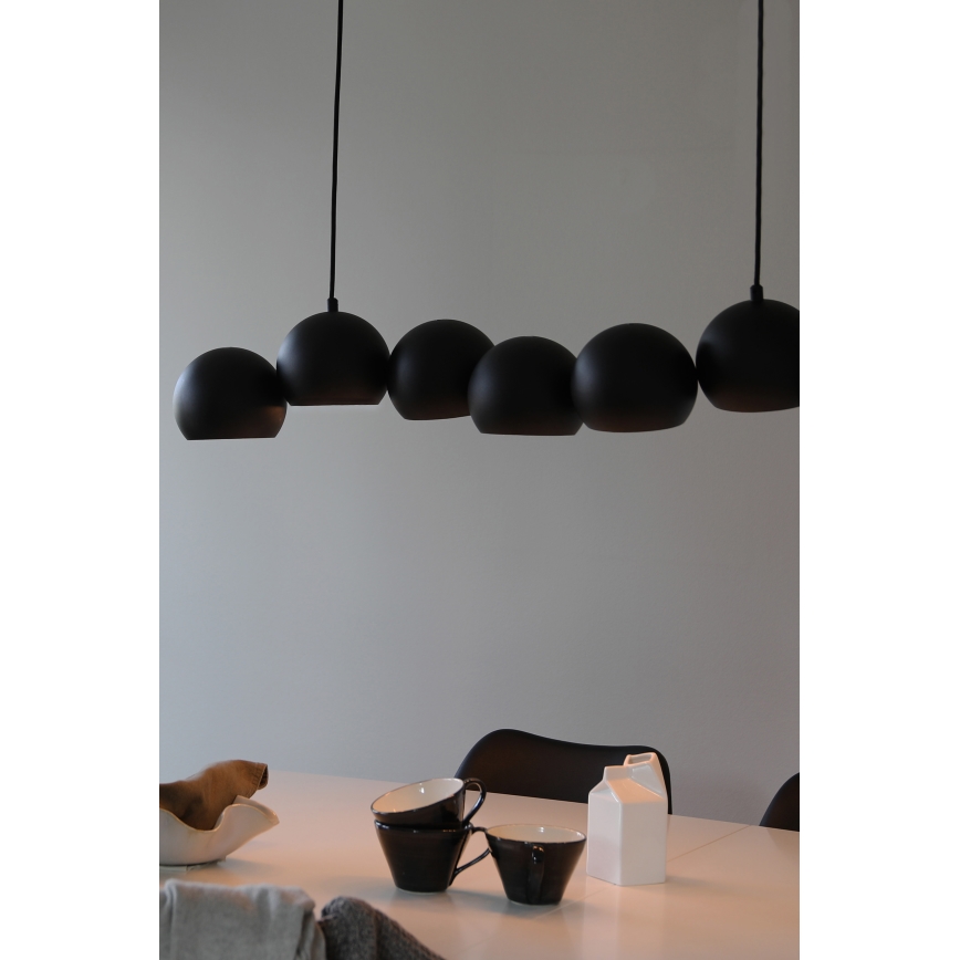 Markslöjd 108860 - Lustr na lanku CUPOLO 7xE14/40W/230V černá