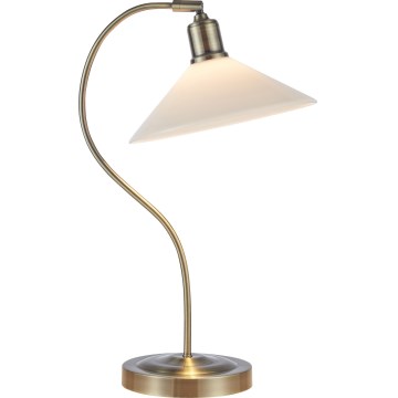 Markslöjd 108863 - Stolní lampa VELA 1xE27/40W/230V mosaz/bílá