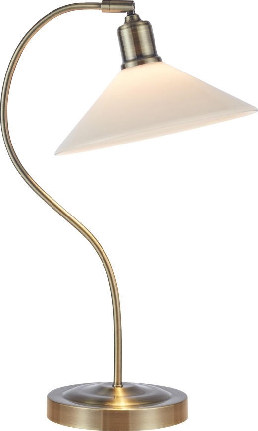 Markslöjd 108863 - Stolní lampa VELA 1xE27/40W/230V mosaz/bílá