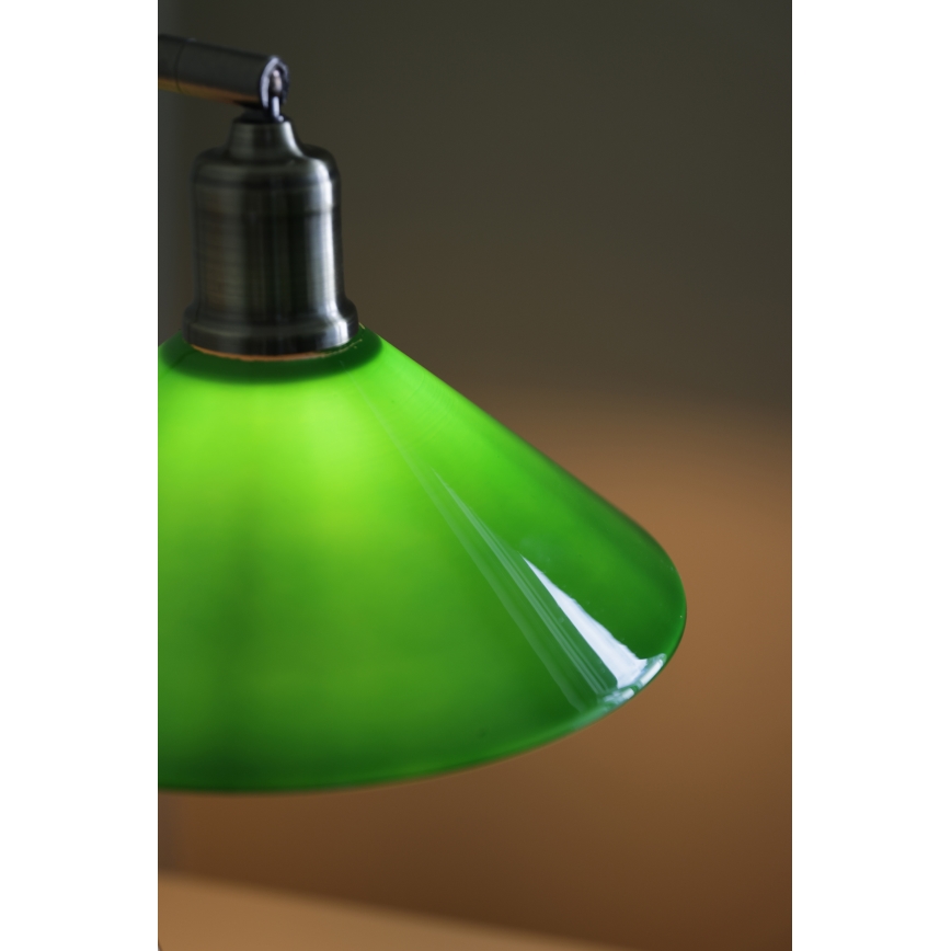 Markslöjd 108864 - Stolní lampa VELA 1xE27/40W/230V mosaz/zelená