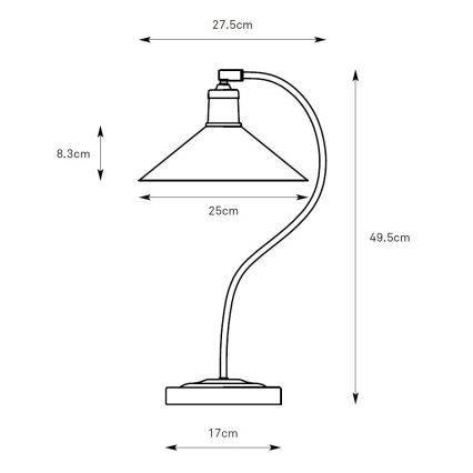 Markslöjd 108864 - Stolní lampa VELA 1xE27/40W/230V mosaz/zelená