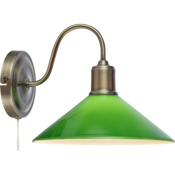 Markslöjd 108866 - Nástěnná lampa VELA 1xE27/40W/230V mosaz/zelená