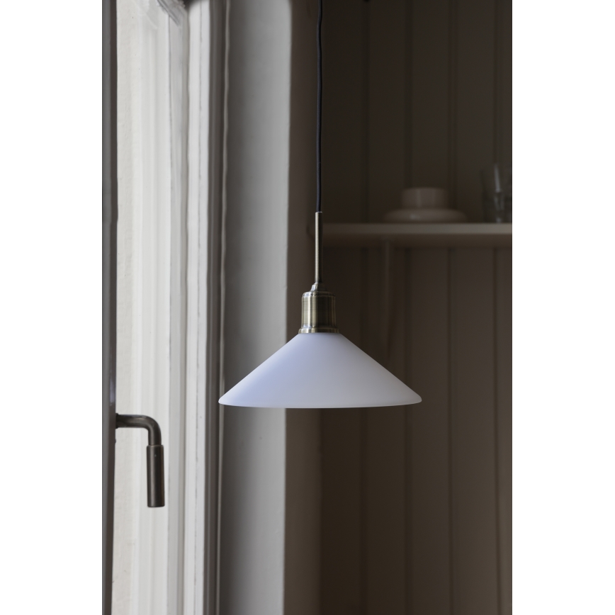 Markslöjd 108867 - Lustr na lanku VELA 1xE27/40W/230V mosaz/bílá