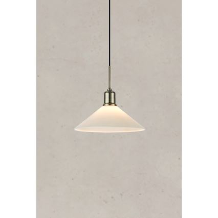 Markslöjd 108867 - Lustr na lanku VELA 1xE27/40W/230V mosaz/bílá