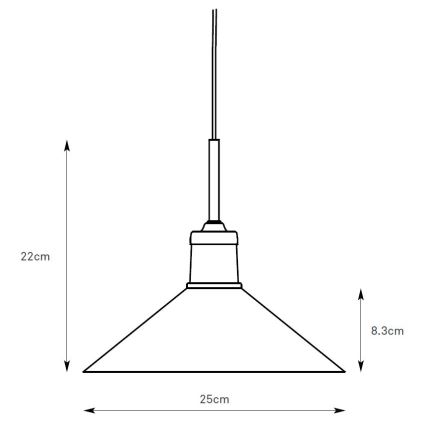 Markslöjd 108867 - Lustr na lanku VELA 1xE27/40W/230V mosaz/bílá