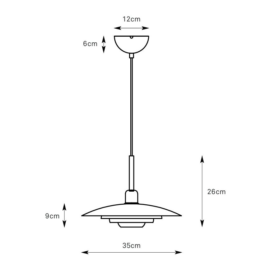Markslöjd 108874 - Lustr na lanku PINY 1xE27/60W/230V pr. 35 cm bílá