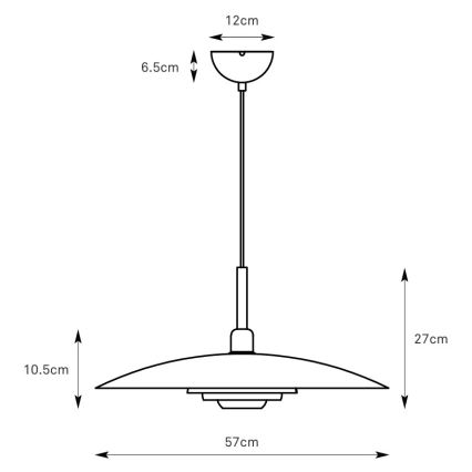 Markslöjd 108876 - Lustr na lanku PINY 1xE27/60W/230V pr. 57 cm bílá