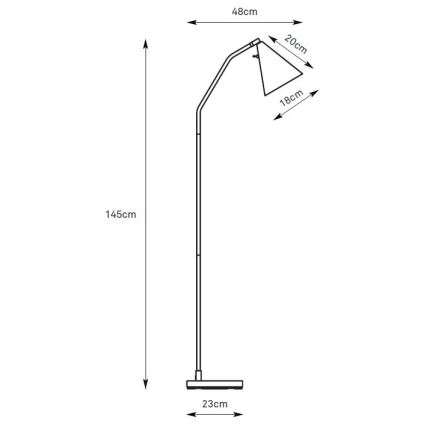 Markslöjd 108890 - LED Stmívatelná stojací lampa FUNIL LED/4,9W/230V CRI 90 béžová