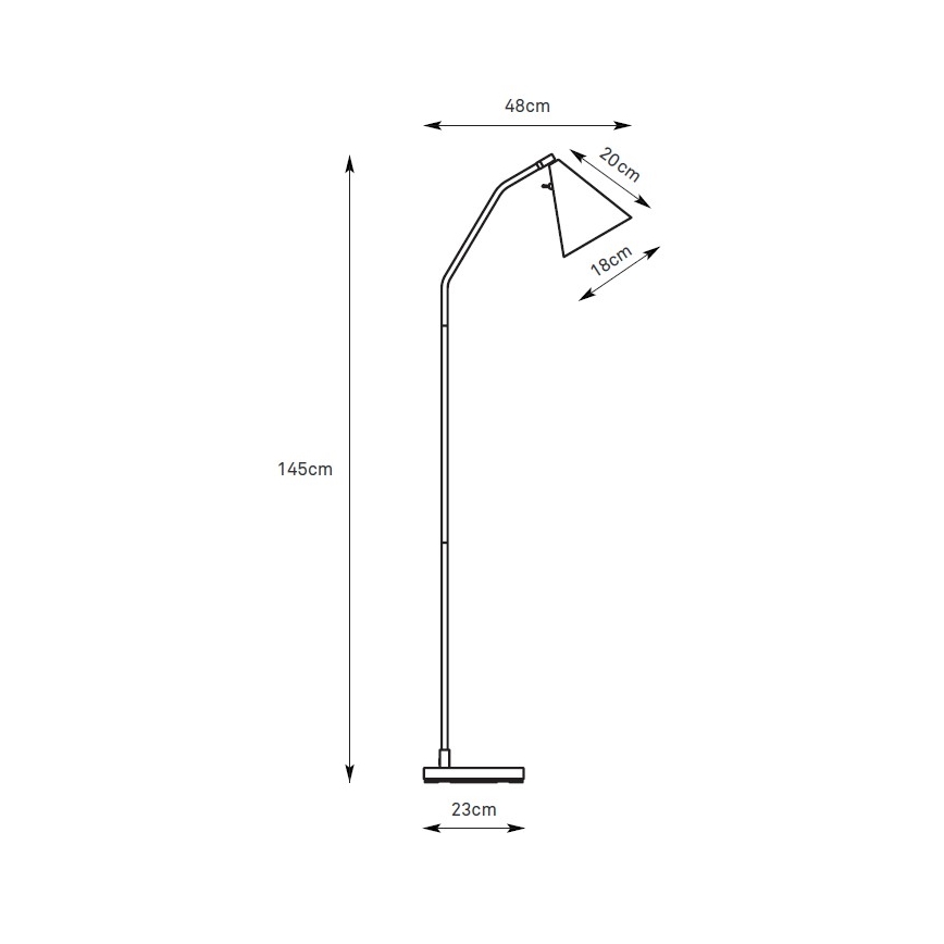 Markslöjd 108891 - LED Stmívatelná stojací lampa FUNIL LED/4,9W/230V CRI 90 šedá