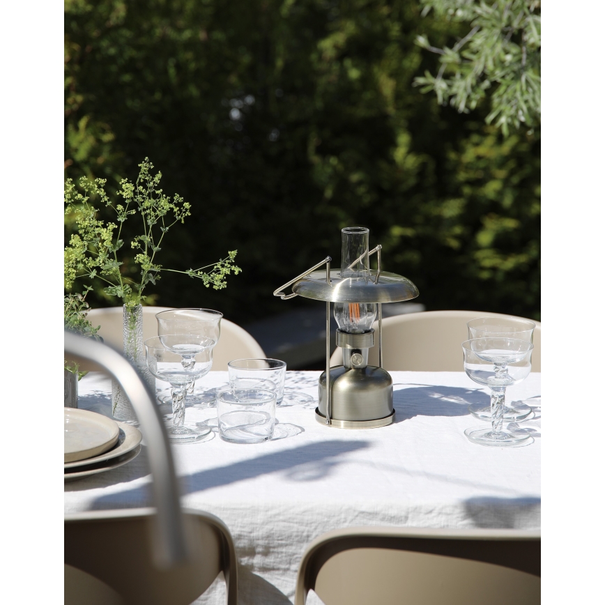 Markslöjd 108894 - LED Stmívatelná venkovní nabíjecí stolní lampa FANOS LED/2,5W/3,7V 4000 mAh IP44 mosaz