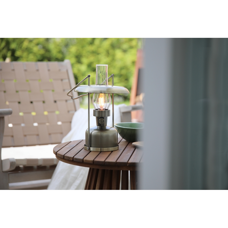 Markslöjd 108894 - LED Stmívatelná venkovní nabíjecí stolní lampa FANOS LED/2,5W/3,7V 4000 mAh IP44 mosaz