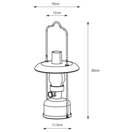 Markslöjd 108894 - LED Stmívatelná venkovní nabíjecí stolní lampa FANOS LED/2,5W/3,7V 4000 mAh IP44 mosaz