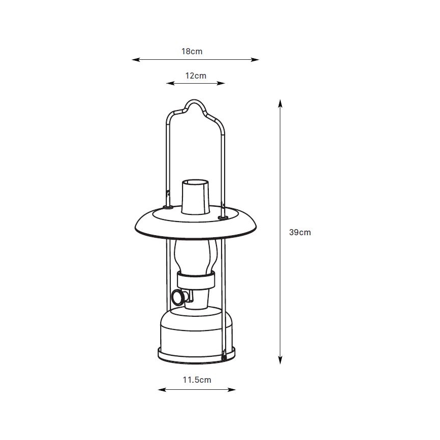 Markslöjd 108894 - LED Stmívatelná venkovní nabíjecí stolní lampa FANOS LED/2,5W/3,7V 4000 mAh IP44 mosaz