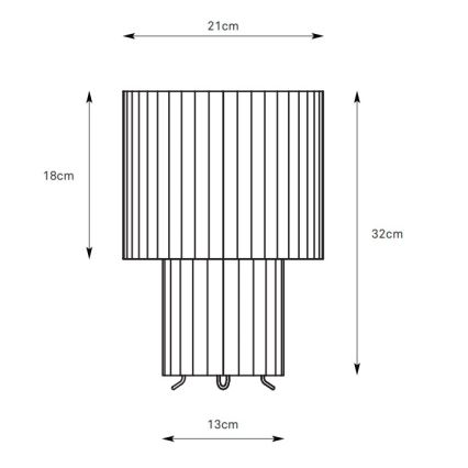 Markslöjd 108896 - Stolní lampa CATIS 1xE27/60W/230V 32 cm šedá