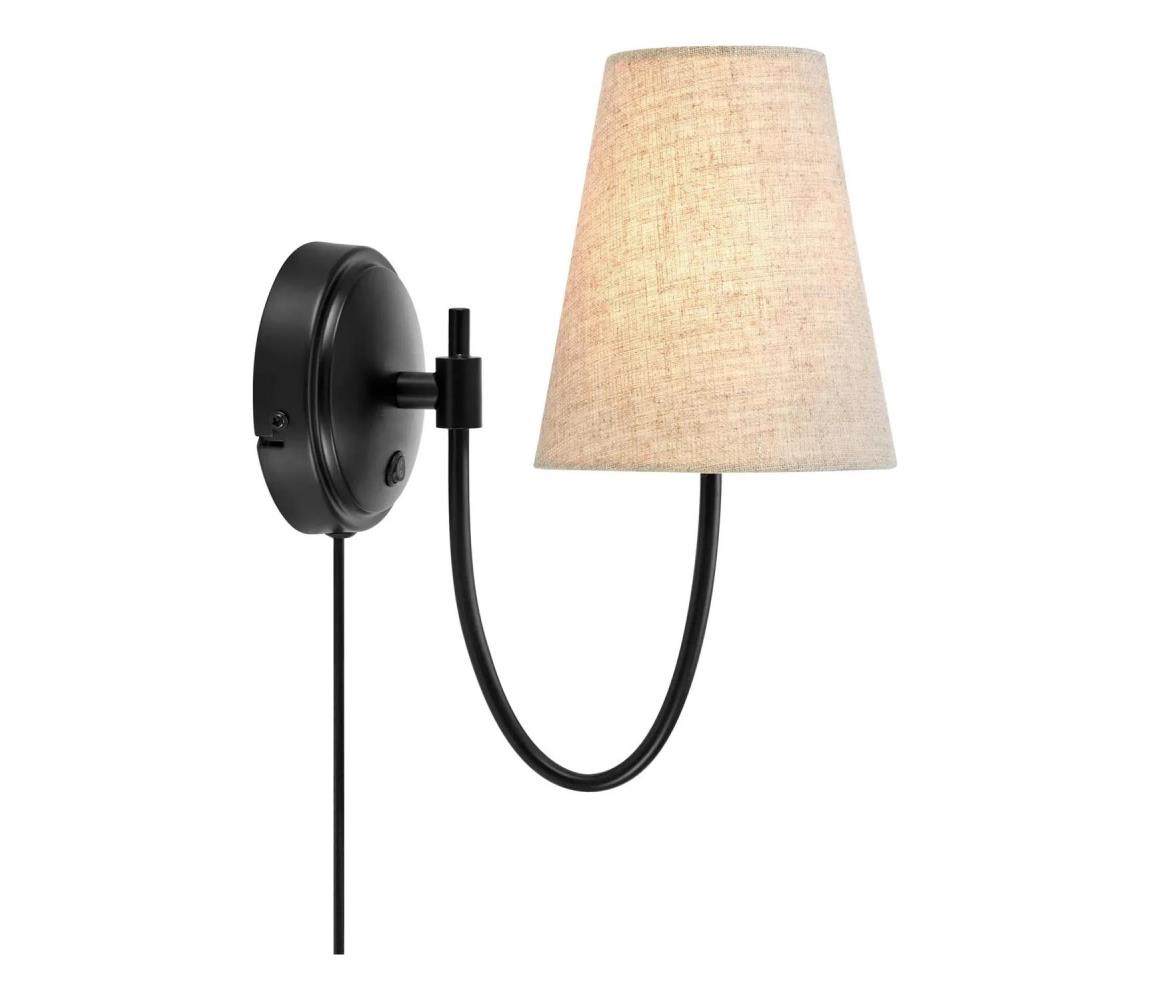 Markslöjd 108907 - Nástěnná lampa AMAR 1xE14/40W/230V béžová/černá 108907