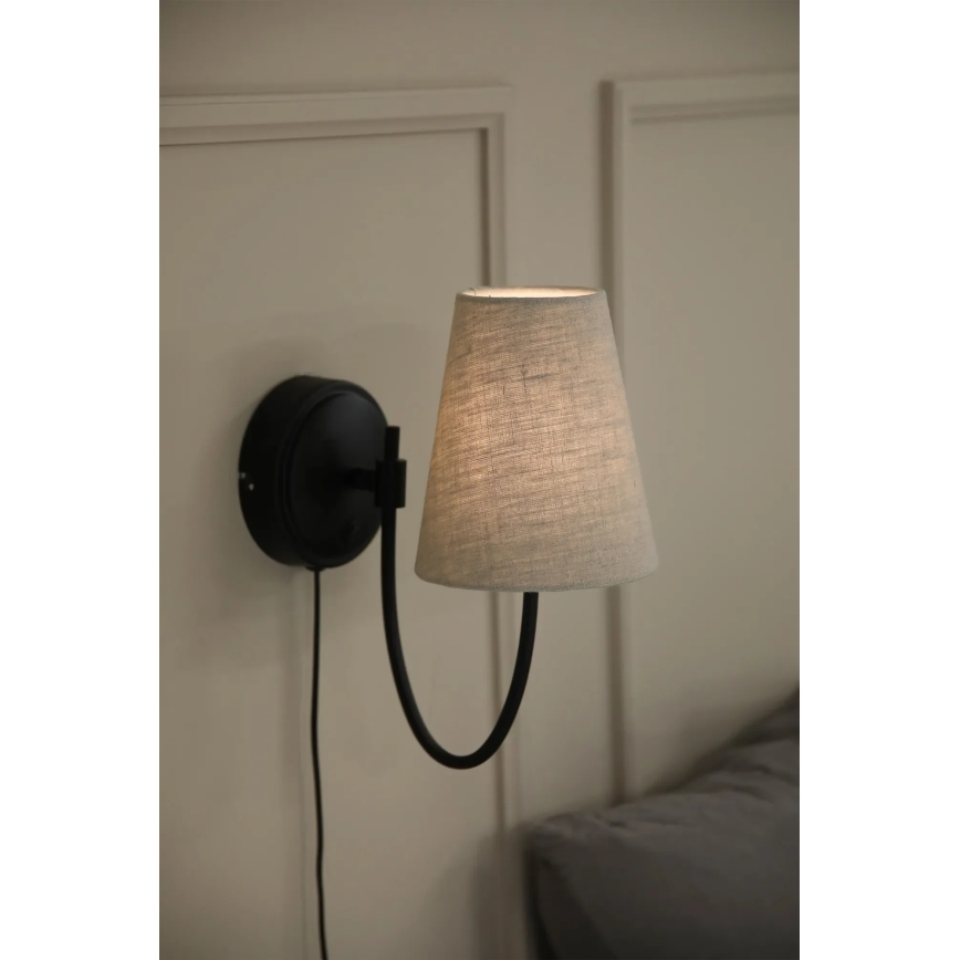 Markslöjd 108907 - Nástěnná lampa AMAR 1xE14/40W/230V béžová/černá