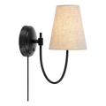 Markslöjd 108907 - Nástěnná lampa AMAR 1xE14/40W/230V len/černá