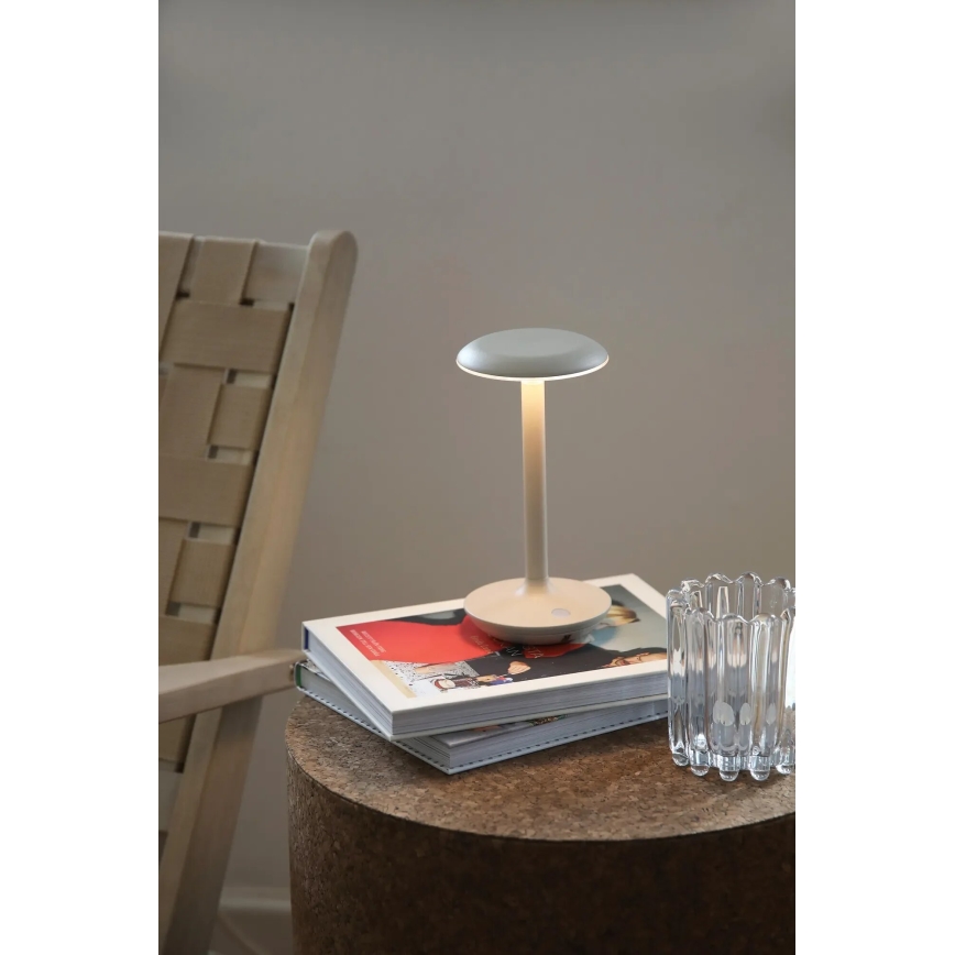 Markslöjd 108917 - LED Stmívatelná venkovní nabíjecí stolní lampa PETIT LED/2W/1800 mAh 2200/2700/3000K IP44 šedá