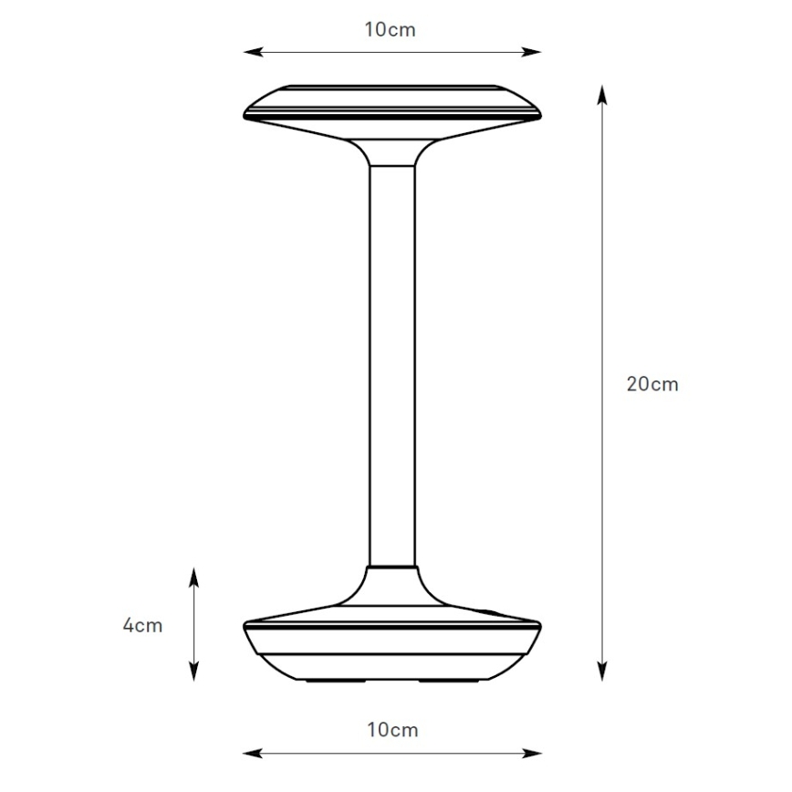 Markslöjd 108917 - LED Stmívatelná venkovní nabíjecí stolní lampa PETIT LED/2W/1800 mAh 2200/2700/3000K IP44 šedá