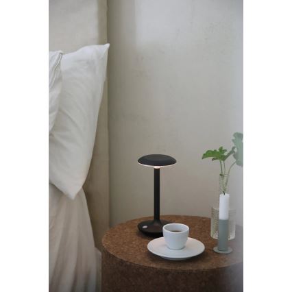 Markslöjd 108918 - LED Stmívatelná venkovní nabíjecí stolní lampa PETIT LED/2W/1800 mAh 2200/2700/3000K IP44 černá