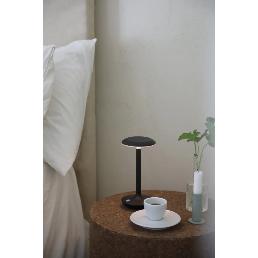 Markslöjd 108918 - LED Stmívatelná venkovní nabíjecí stolní lampa PETIT LED/2W/1800 mAh 2200/2700/3000K IP44 černá