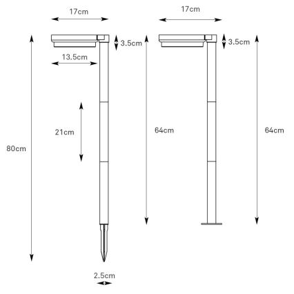 Markslöjd 108953 - LED Stmívatelná solární lampa FRAME LED/2W/3,7V 4000 mAh IP44 černá