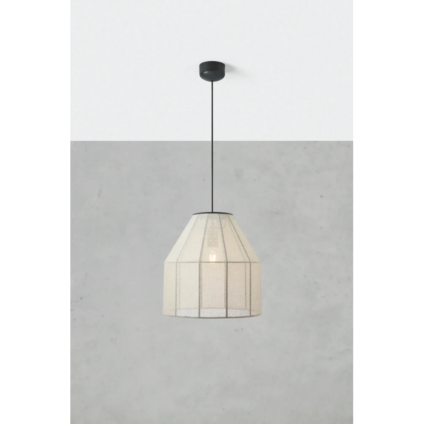 Markslöjd 108956 - Lustr na lanku AIKO 1xE27/60W/230V len/černá