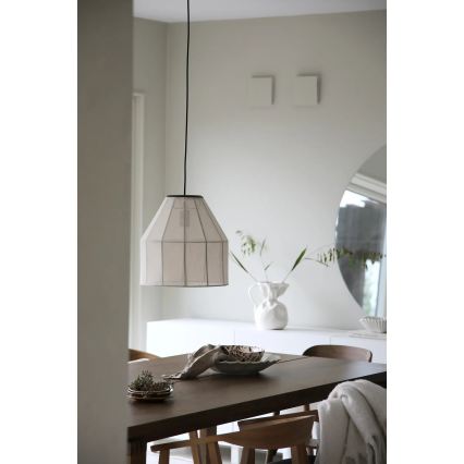 Markslöjd 108956 - Lustr na lanku AIKO 1xE27/60W/230V pr. 37 cm krémová/černá