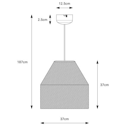 Markslöjd 108956 - Lustr na lanku AIKO 1xE27/60W/230V pr. 37 cm krémová/černá