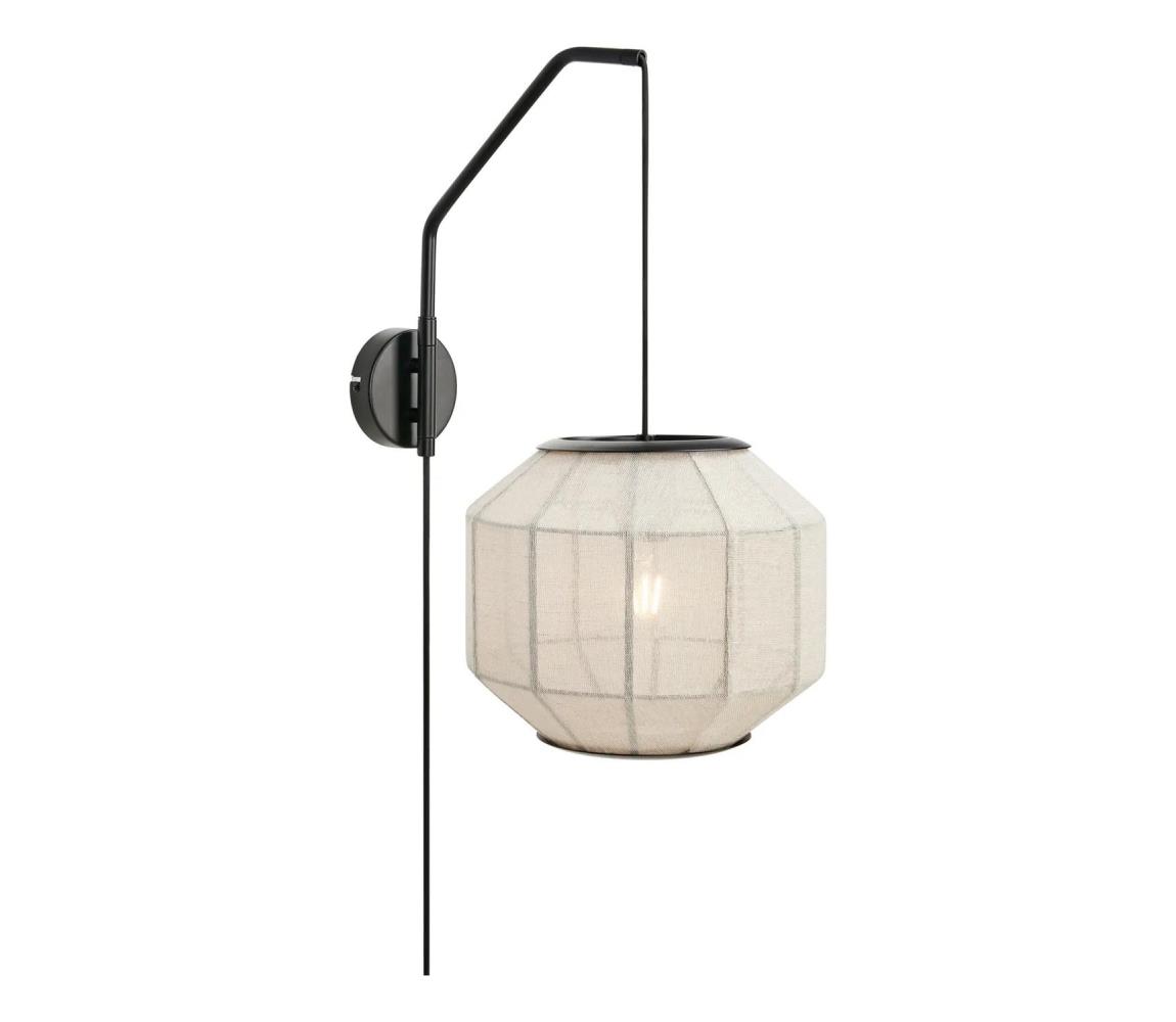 Markslöjd 108957 - Nástěnná lampa ASUKA 1xE27/60W/230V krémová/černá 108957