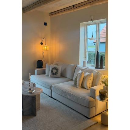 Markslöjd 108957 - Nástěnná lampa ASUKA 1xE27/60W/230V krémová/černá