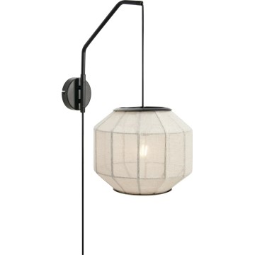 Markslöjd 108957 - Nástěnná lampa ASUKA 1xE27/60W/230V len/černá