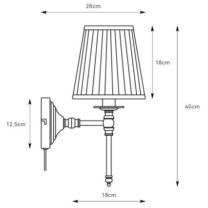 Markslöjd 108968 - Nástěnná lampa MANOR 1xE14/40W/230V bílá/mosaz
