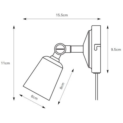 Markslöjd 108978 - Nástěnné bodové svítidlo TINY 1xGU10/7W/230V mosaz