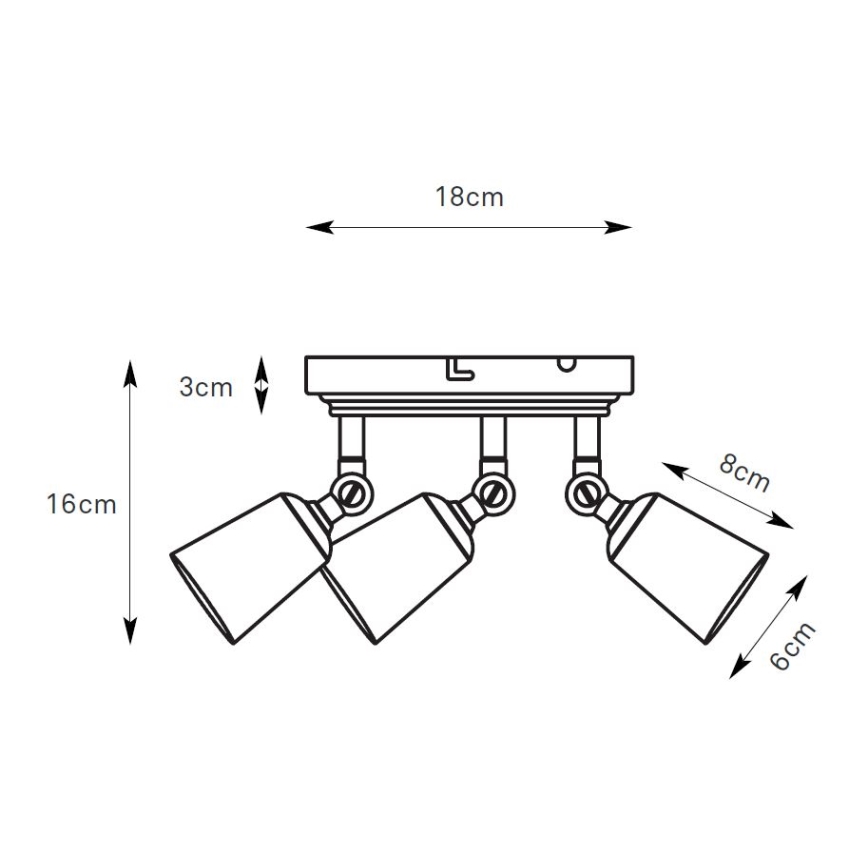 Markslöjd 108980 - Bodové svítidlo TINY 3xGU10/7W/230V mosaz