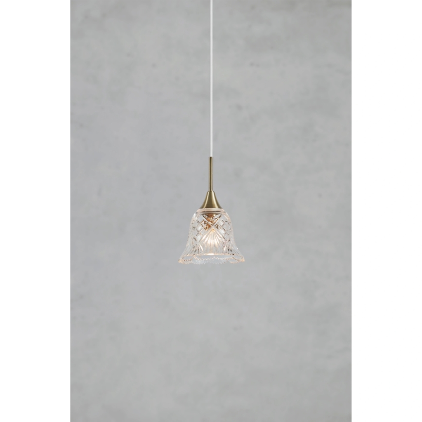 Markslöjd 109011 - Lustr na lanku LUNA 1xE14/40W/230V mosaz